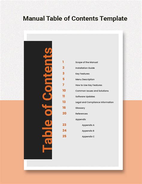 Design Manual Table of Contents .